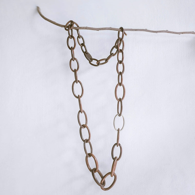 Mawar Chain Necklace - Handmade with Rose Wood