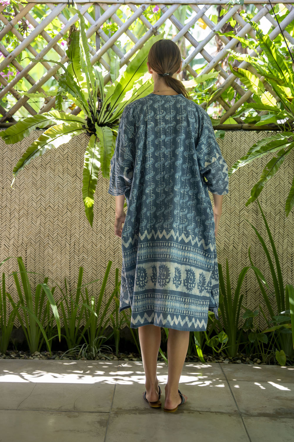 Tara Outer - Block Print Indigo