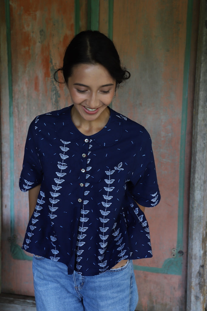 The Pondi Top - Hand Painted Batik Tulis