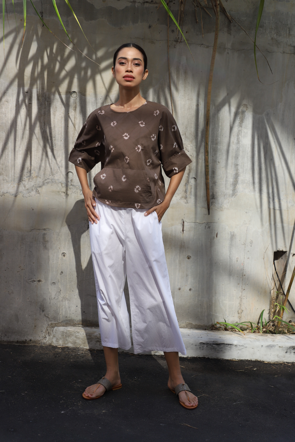 Zak Top - Hand dyed in Shibori Melati print